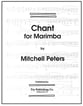 CHANT FOR MARIMBA M PERC SOLO cover